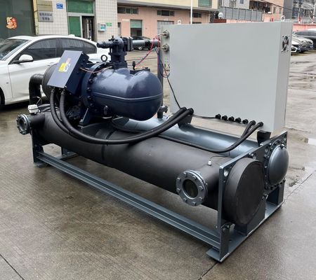 JLSW-100D स्क्रू वाटर चिलर मशीन केमिकल फार्मास्युटिकल धातु प्रसंस्करण के लिए