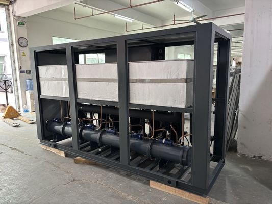पानी से ठंडा पानी चिलर प्रणाली शेल ट्यूब कंडेनसर R22/R407C रेफ्रिजरेंट माइक्रोप्रोसेसर नियंत्रक 5-300KW
