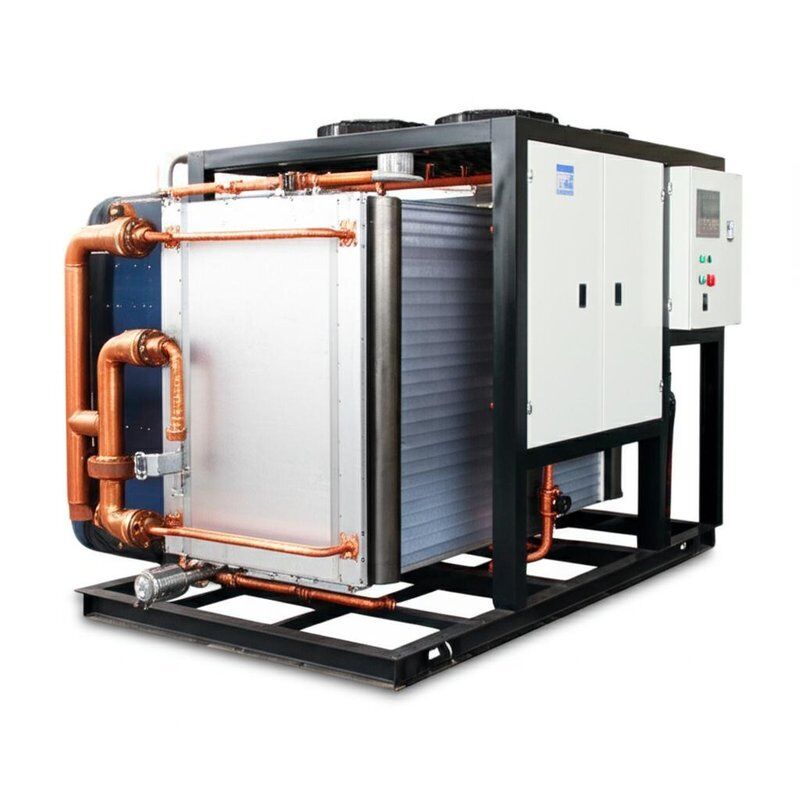 60 हर्ट्ज 50 हर्ट्ज वाटर चिलर मशीन जिसमें प्लेट हीट एक्सचेंजर कंडेनसर शामिल है विभिन्न औद्योगिक प्रक्रियाओं के लिए उपयुक्त है